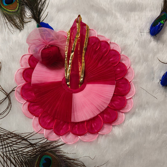 Hot Pink Layered Kanha Ji Dress Set with Pagdi – Premium Designer Poshak