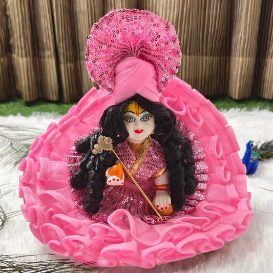 Baby Pink Designer Laddu Gopal Dress with Sequin Work – Shringar Poshak for Bal Gopal