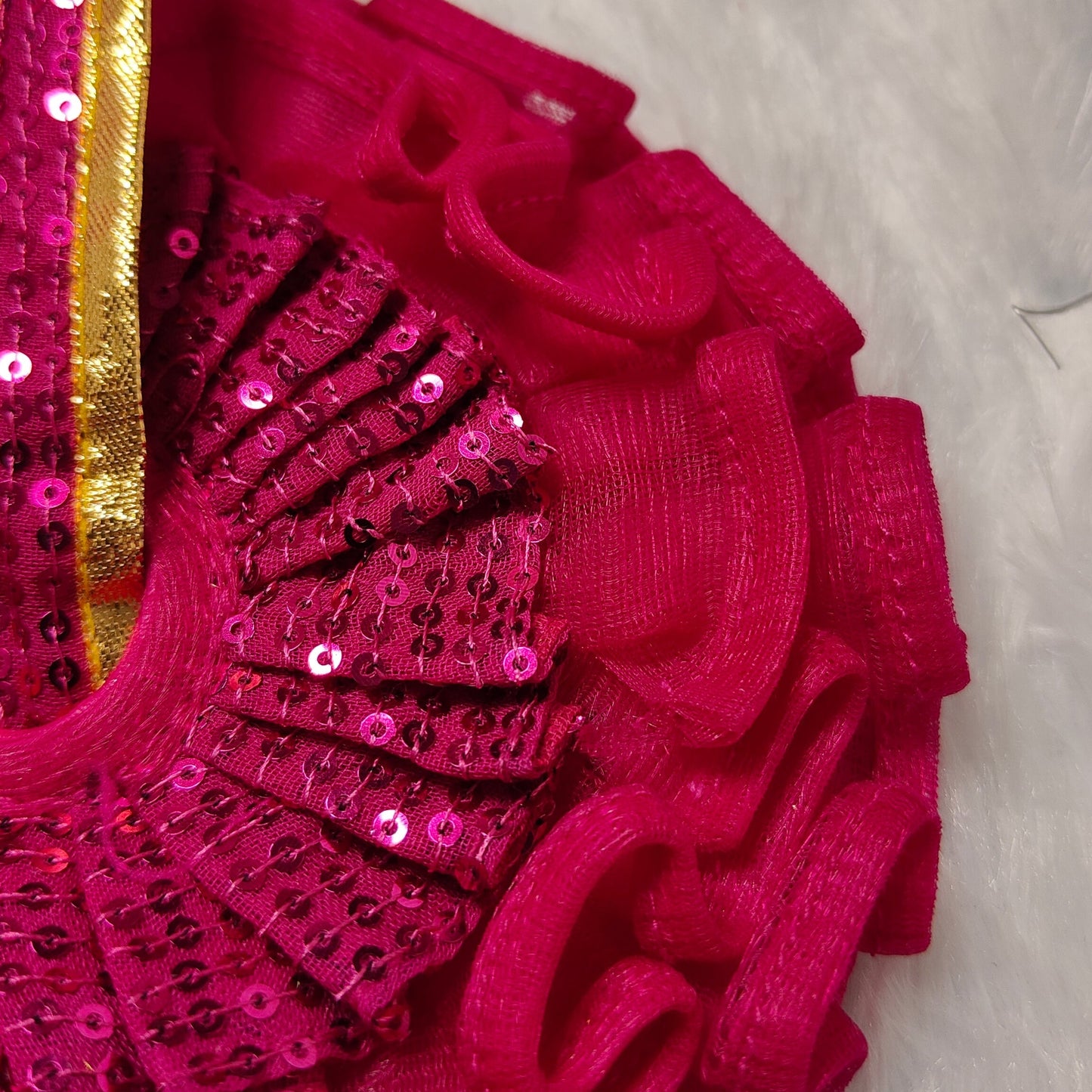 Rani Pink Sequin & Petal Poshak – A Divine Splash of Glamour